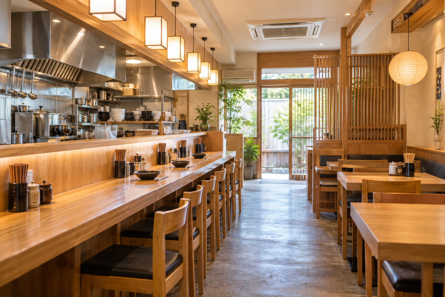 らぁめん彩葉の店内・座席提案用イメージ